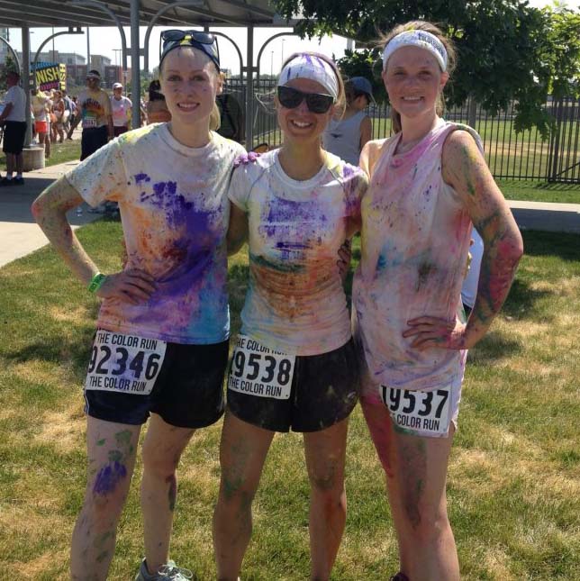 photo of alums after the Color Run race