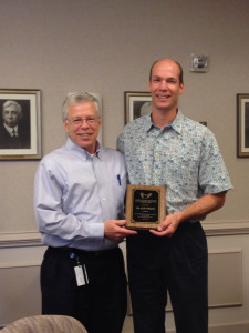 Dr. Joe Norman presents award to  Dr. Gib Willett