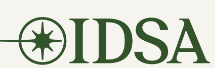 Logo for the Infectious Diseases Society of America (IDSA), featuring a green circular emblem with a star-like compass symbol on the left and the letters “IDSA” in green serif font on the right.