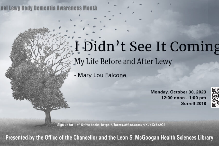 Mary Lou Falcone presentation info overlay on a gray graphic