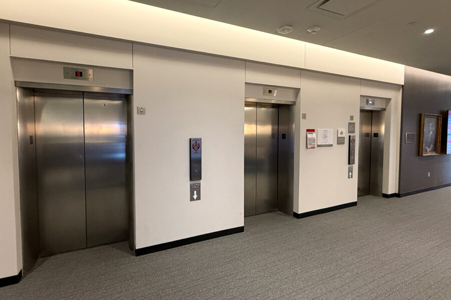 Elevators on Level 6 in McGoogan Library