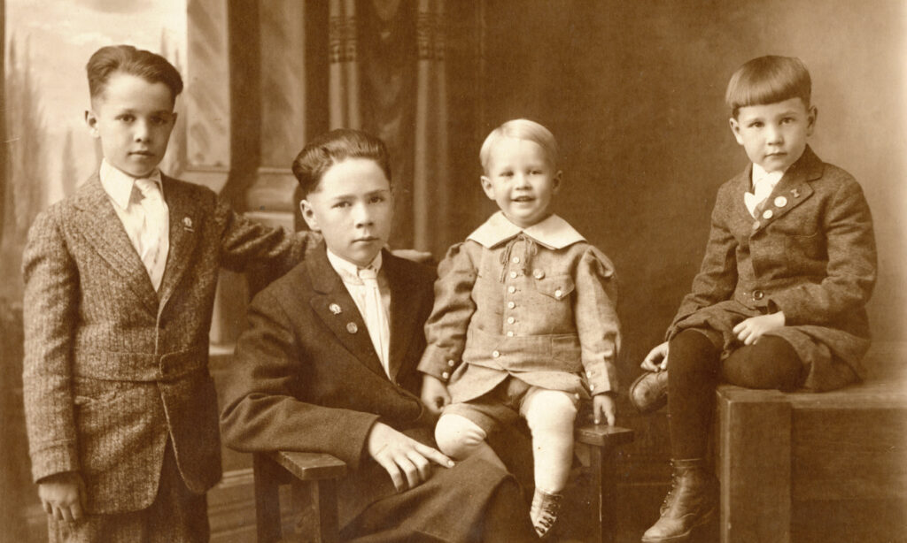 Image includes four child members of the Karrer family.
