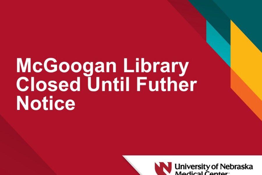 text reading McGoogan Library Closed